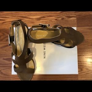 Nine West Leather Sandal Wedge